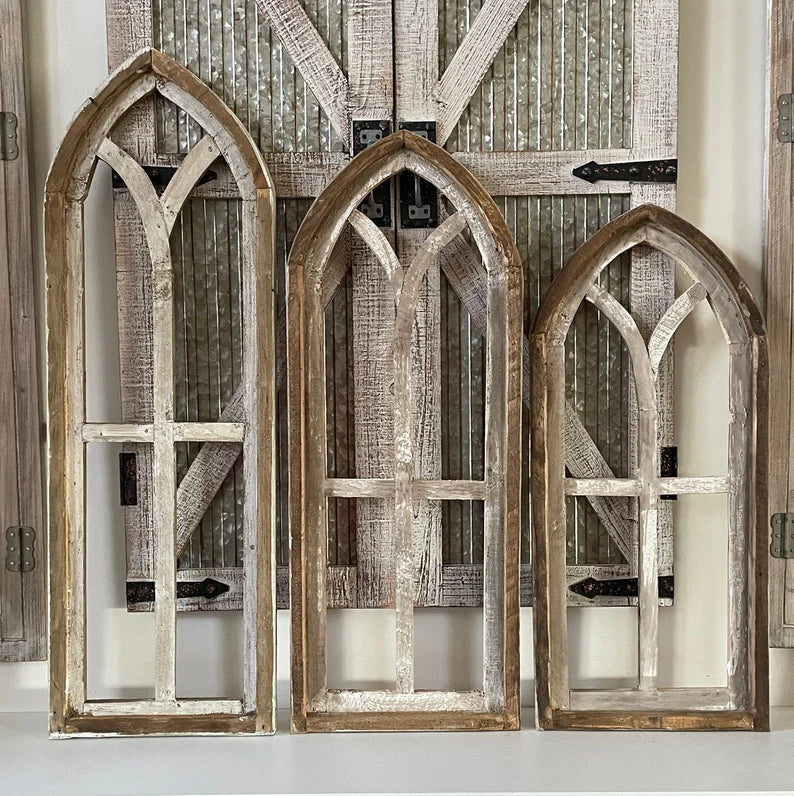 Rustic Farmhouse Wood Cathedral Arch Wall Decor – Unique And Chic Decor