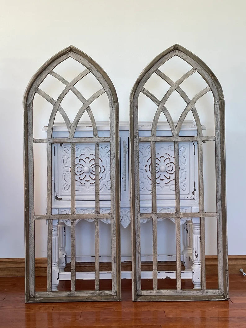 Large Rustic Farmhouse Wood Cathedral Arch