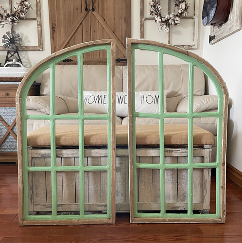 Large Rustic Farmhouse Cathedral Wood Arch Set Of Two