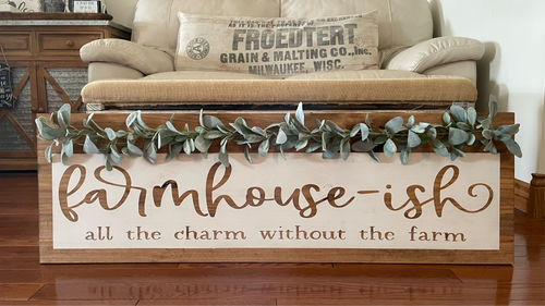 Large farmhouse ish wood sign