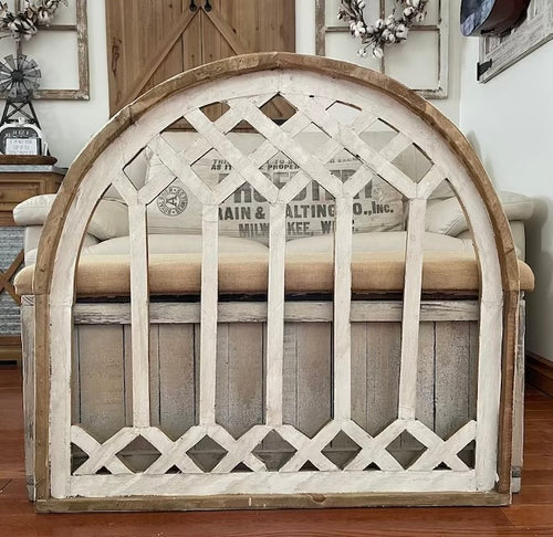 Large Rustic Farmhouse Cathedral Arch Wood Wall Decor