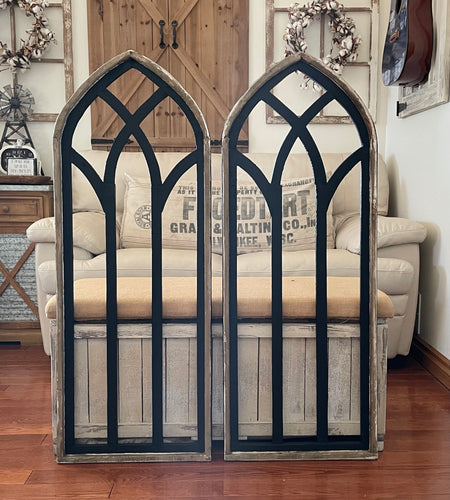 Large Rustic Farmhouse Wood Cathedral Arch Wall Decor