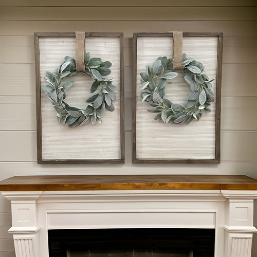 Rustic Farmhouse Wood Wall Decor Including Wreath