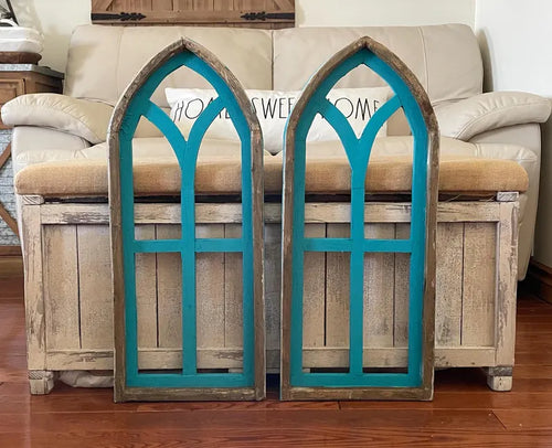 Rustic Farmhouse Cathedral Arch Wall Decor Set Of Two