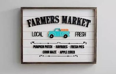 Farmers Market Wood Wall Decor