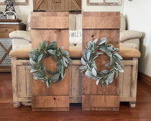 Load image into Gallery viewer, Farmhouse Wooden Shutter Wall Decor Including Wreath