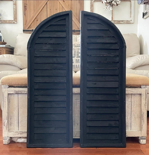 Rustic Farmhouse Wood Shutter Set Of Two