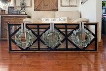 Load image into Gallery viewer, Extra Large Rustic Farmhouse Reclaimed Wood Windowpane Wall Decor with Wreaths