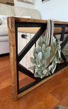 Load image into Gallery viewer, Extra Large Rustic Farmhouse Reclaimed Wood Windowpane Wall Decor with Wreaths
