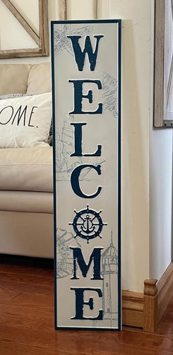 Nautical Welcome Metal Wall Decor