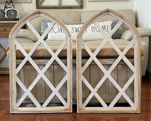 Farmhouse Cathedral Arch Wood Wall Decor