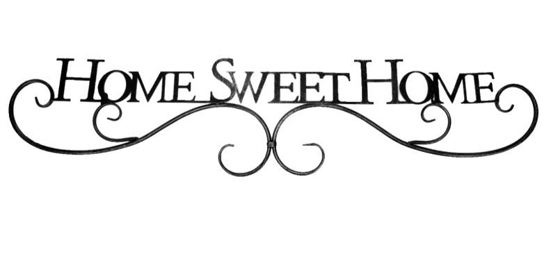 Large Home Sweet Home Metal Wall Decor