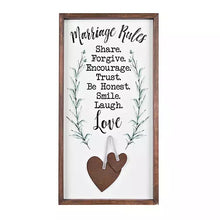 Load image into Gallery viewer, Marriage Rules Wood Wall Decor