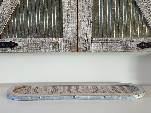 Wood And Metal Tray