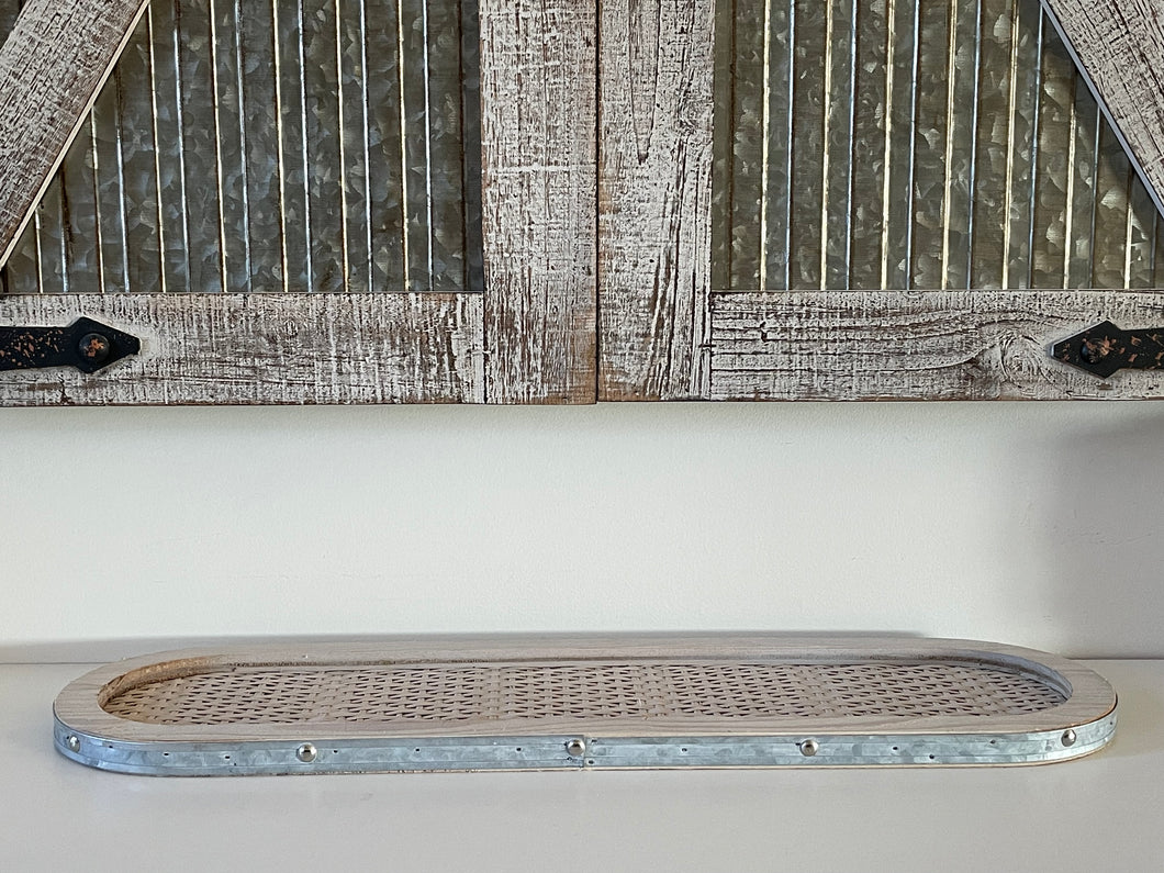 Wood And Metal Tray