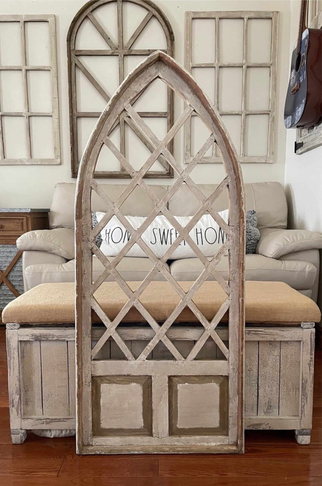 Large Rustic Farmhouse Wood Cathedral Arch