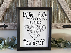 Why Hello Sweet Cheeks Wall Decor