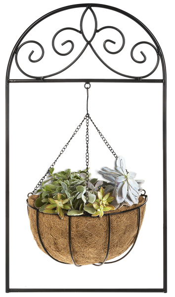 Wrought Iron Planter Basket Wall Decor