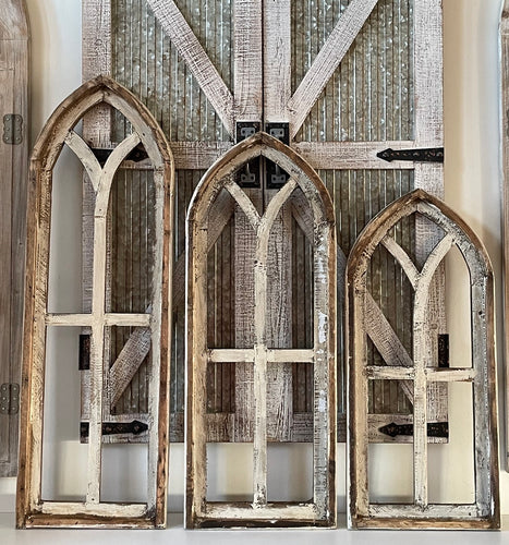 Rustic Farmhouse Wood Cathedral Arch