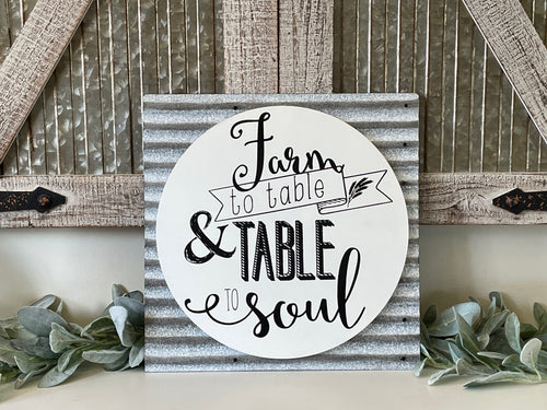 Farm to table wood and metal wall decor