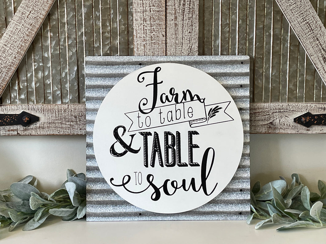 Farm to table wood and metal wall decor