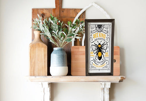 Bee Kind Farmhouse Wall Decor Sign