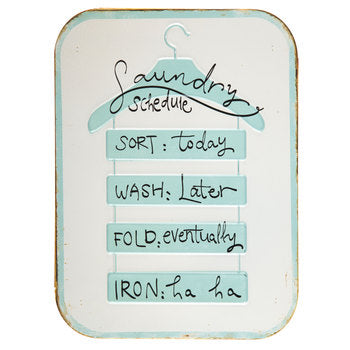 Metal Laundry Wall Decor