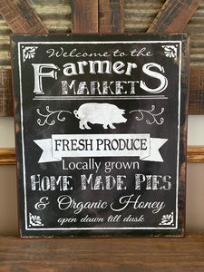 Farmer’s Market Metal Sign