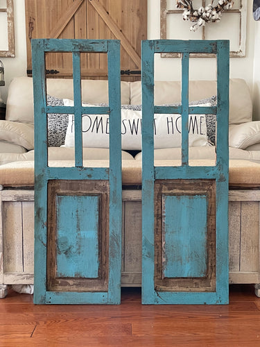 Rustic Farmhouse Decorative Wood Window Door Wall Decor