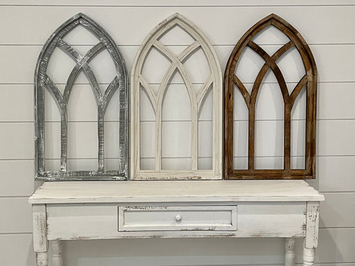 Farmhouse Cathedral Arch Wood Wall Decor