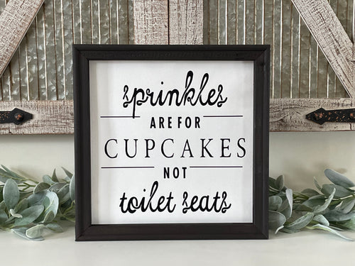 Sprinkles Are For Cupcakes Funny Bathroom Wall Decor