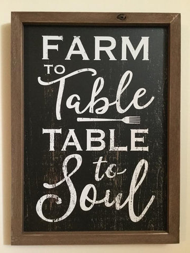 Farm to table wood wall decor