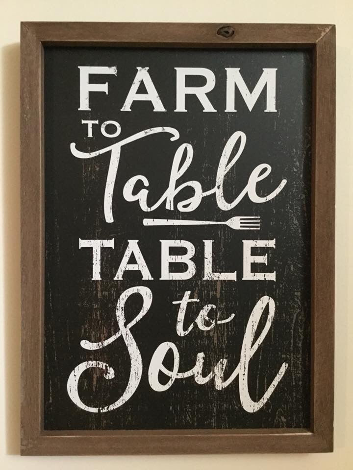 Farm to table wood wall decor