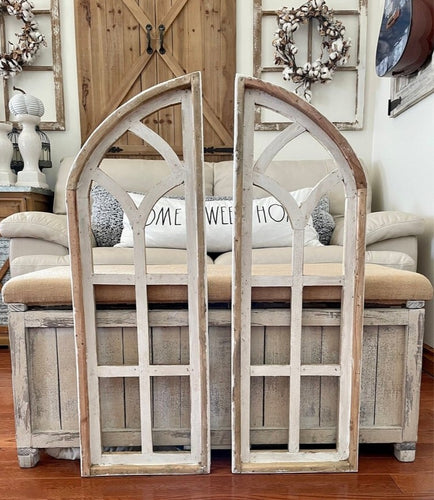 Rustic Cathedral Wood Arch Wall Decor Set