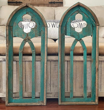 Load image into Gallery viewer, Rustic Modern Farmhouse French Country Wood Cathedral Arch Wall Decor