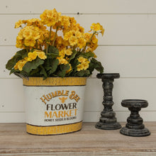 Load image into Gallery viewer, Farmhouse Flower Market / Bee Metal Bucket