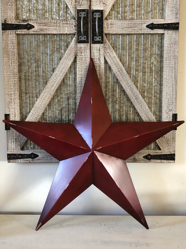 Red Metal Barn Star
