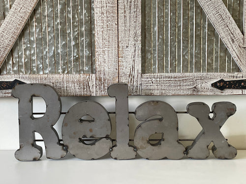 Relax Metal Wall Or Table Decor