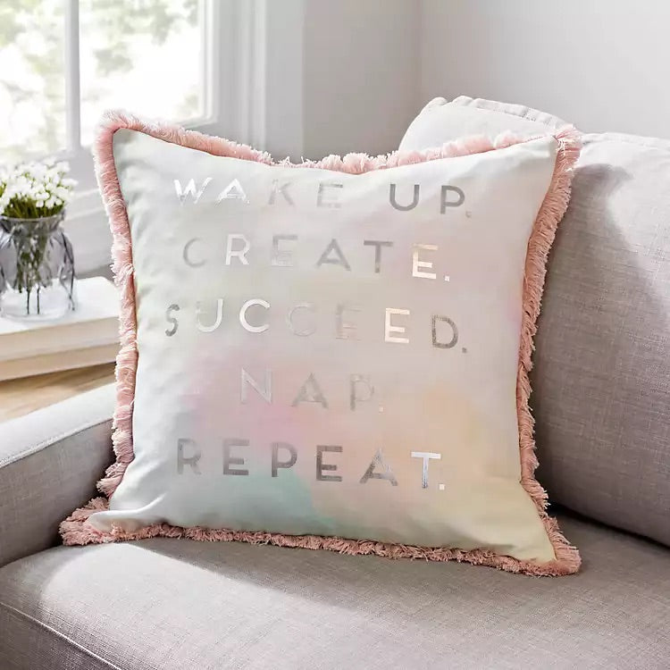 Wake Up Feather Filled Pillow