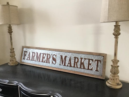 Farmer’s Market Metal And Wood Wall Decor