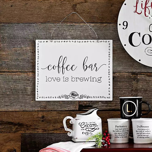 Coffee Bar Metal Wall Decor