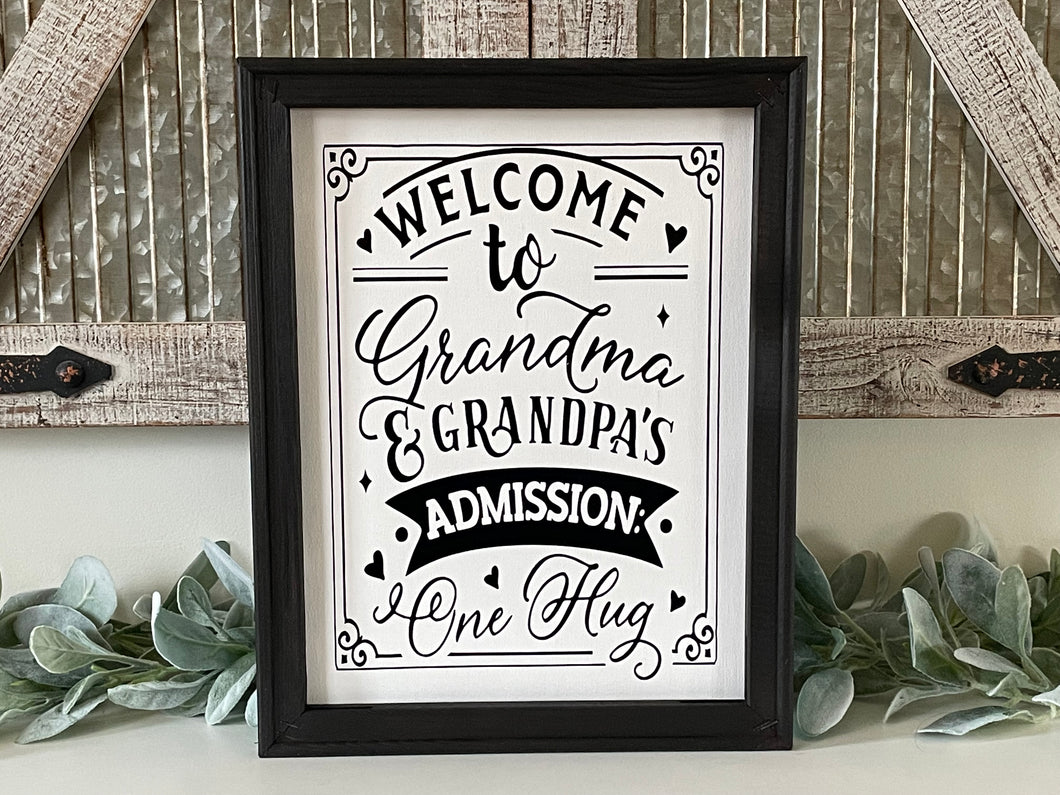 Welcome To Grandma And Grandpa’s Wall Decor