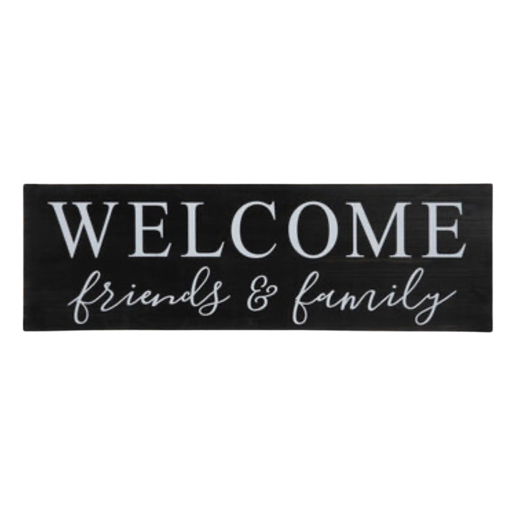 Welcome Friends & Family Wood Wall Decor