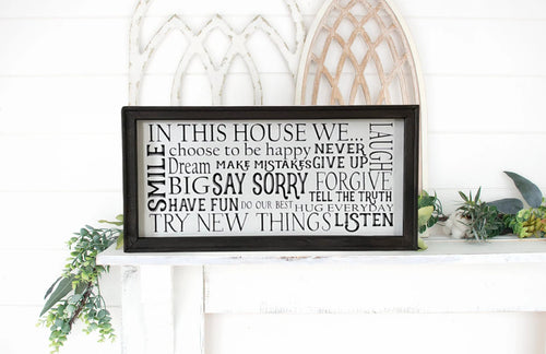 In This House Farmhouse Wall Decor