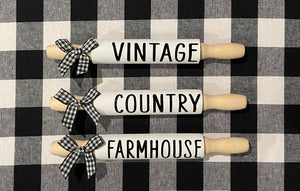 Farmhouse Tiered Tray Mini Rolling Pin Set Of Three