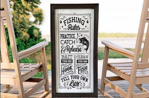 Fishing Rules Wall Decor
