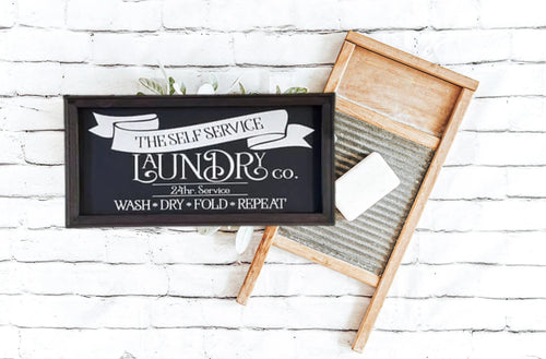 Laundry Room Wash Dry Fold Repeat Farmhouse Wall Decor
