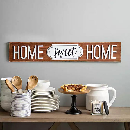 Home Sweet Home Wood And Metal Wall Decor