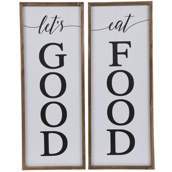 Let’s Eat Good Food Wood Wall Decor Set