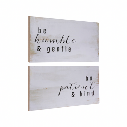 Be Humble Be Patient Farmhouse Wood Wall Decor Set